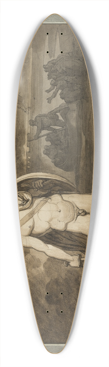 Bartolomeo Pinelli - Telemachus, Believing that His Father, Ulysses, Is Dead, Searches for Him in the Underworld, from The Adventures of Telemachus, Book 18 39.3 inch art pintail longboard deck