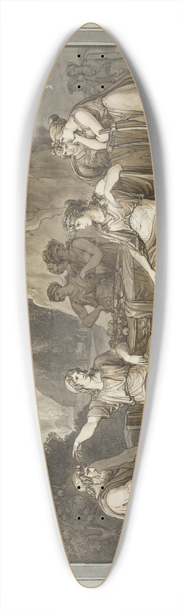 Bartolomeo Pinelli - Telemachus Relates His Adventures to the Goddess Calypso, from The Adventures of Telemachus, Book 1 39.3 inch art pintail longboard deck