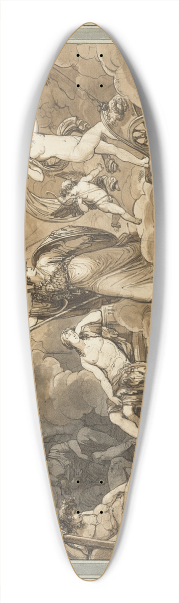 Bartolomeo Pinelli - The Dream of Telemachus, from The Adventures of Telemachus, Book 4 39.3 inch art pintail longboard deck