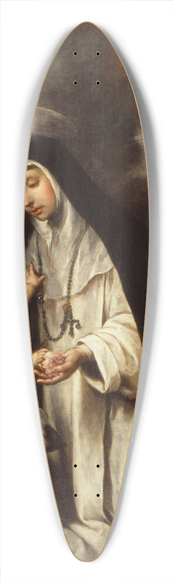 Bartolom Estebn Murillo - Saint Rose Of Lima 39.3 inch art pintail longboard deck