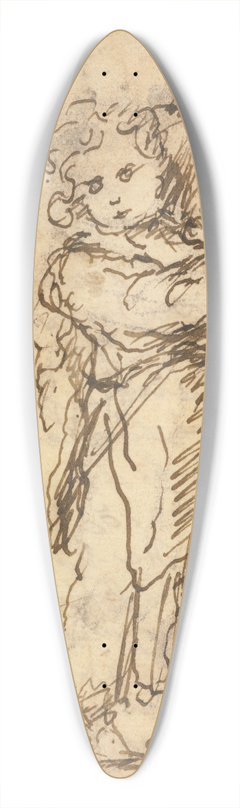 Bartolom Estebn Murillo - The Christ Child as the Good Shepherd 39.3 inch art pintail longboard deck