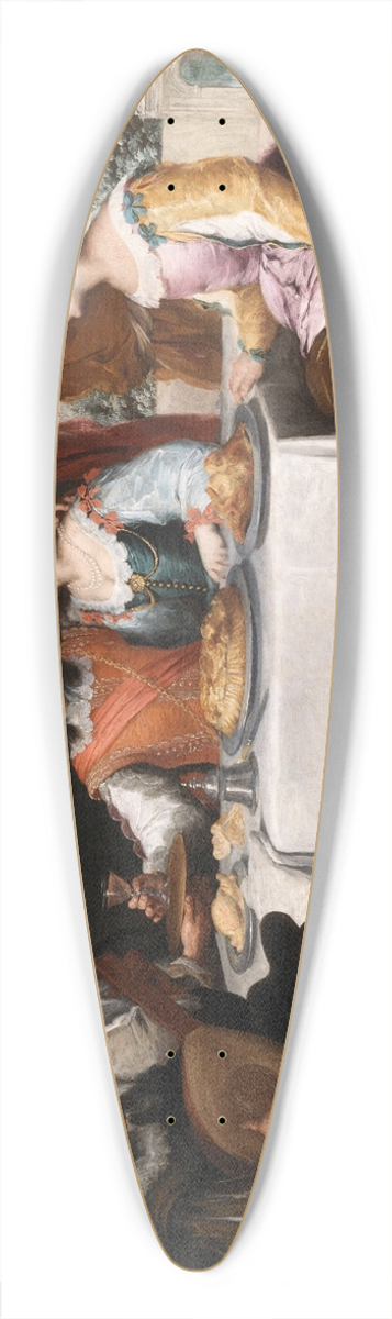 Bartolom Estebn Murillo - The Prodigal Son Feasting 39.3 inch art pintail longboard deck