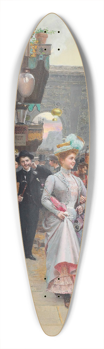 Basile Lemeunier - lgantes en promenade 39.3 inch art pintail longboard deck