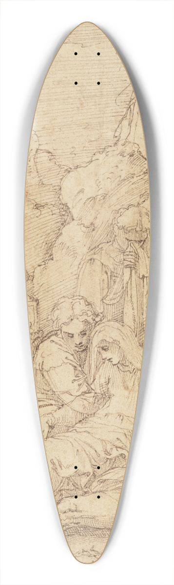 Battista Franco - The Lamentation 39.3 inch art pintail longboard deck
