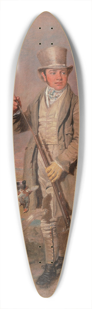 Benjamin Marshall - Portrait Of A Sportsman, Possibly Richard Prince 39.3 inch art pintail longboard deck