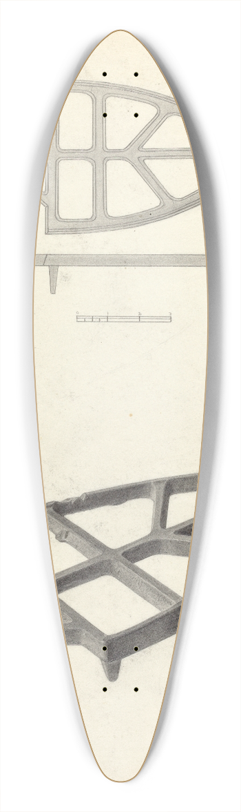 Benjamin Resnick - Trivet 39.3 inch art pintail longboard deck