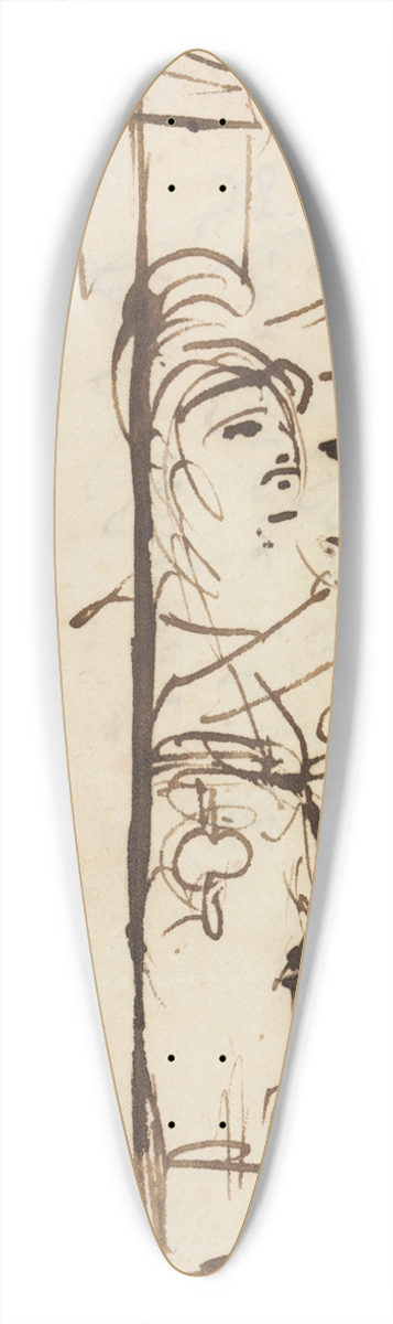 Benjamin Robert Haydon - Compositional Study of Soldiers 39.3 inch art pintail longboard deck
