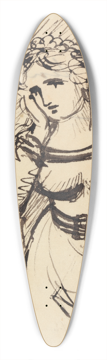 Benjamin Robert Haydon - Figure Study of a Woman 39.3 inch art pintail longboard deck