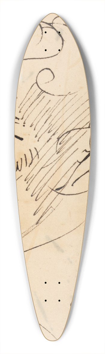 Benjamin Robert Haydon - Portrait Study, of a Mans Profile 39.3 inch art pintail longboard deck