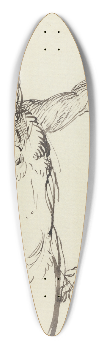 Benjamin Robert Haydon - Study of a Man with Outstreched Arm 39.3 inch art pintail longboard deck