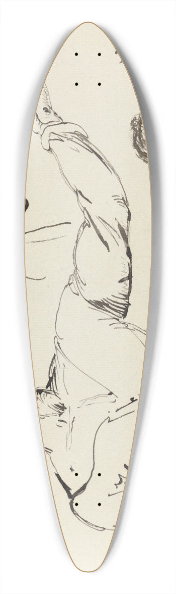 Benjamin Robert Haydon - Study of a Man with Outstretched Arm 39.3 inch art pintail longboard deck