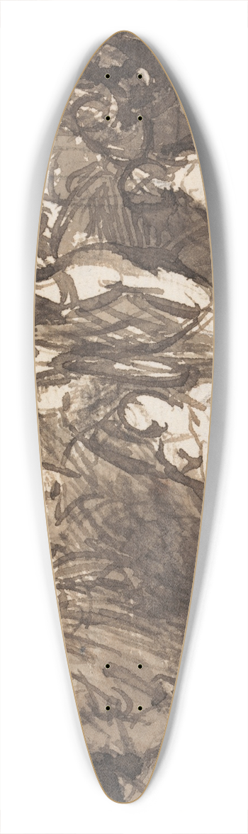 Benjamin Robert Haydon - Study of Christ Raising Lazarus 39.3 inch art pintail longboard deck