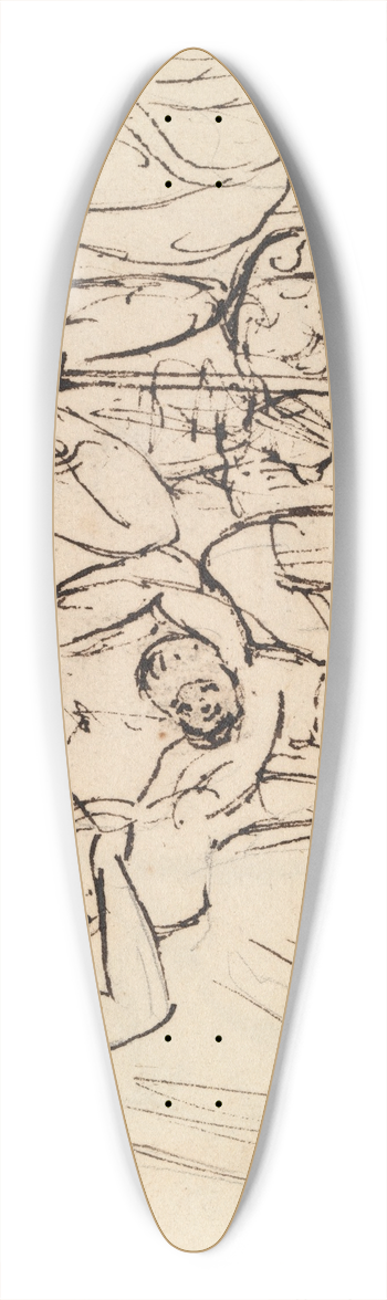 Benjamin Robert Haydon - Study of Seated Figures 39.3 inch art pintail longboard deck