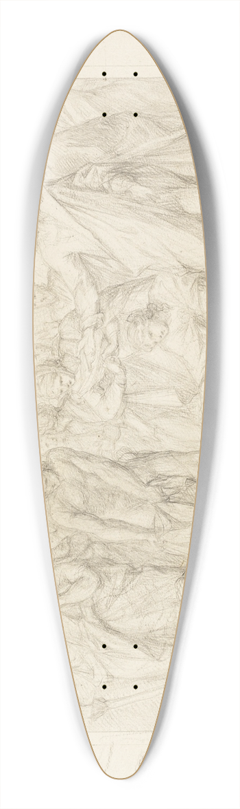 Benjamin West - Death of Ananias 39.3 inch art pintail longboard deck