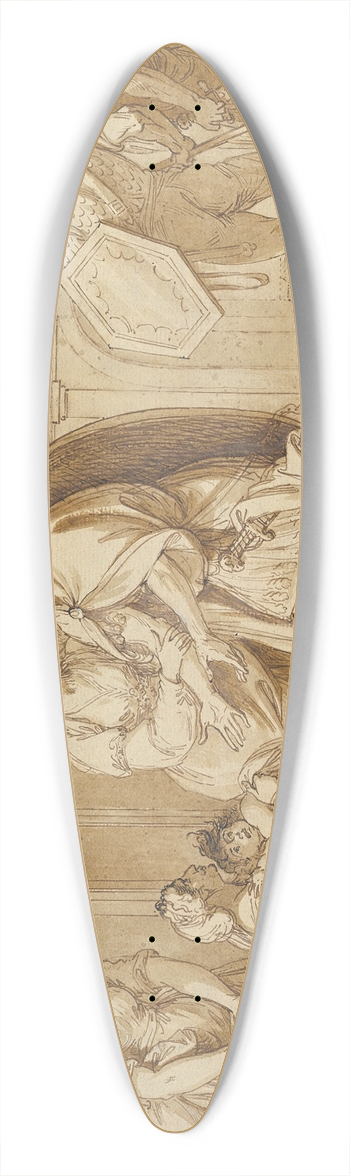 Benjamin West - Hector taking leave of Andromache; the Fright of Astyanax 39.3 inch art pintail longboard deck