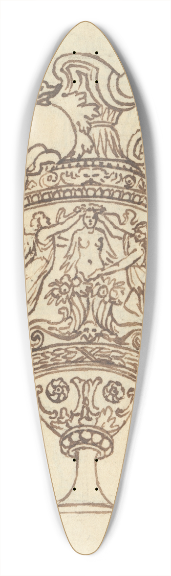 Benjamin West - Study of a Vase 39.3 inch art pintail longboard deck