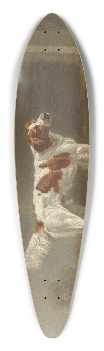 Ben Marshall - A white setter in a landscape by a gateway 39.3 inch art pintail longboard deck