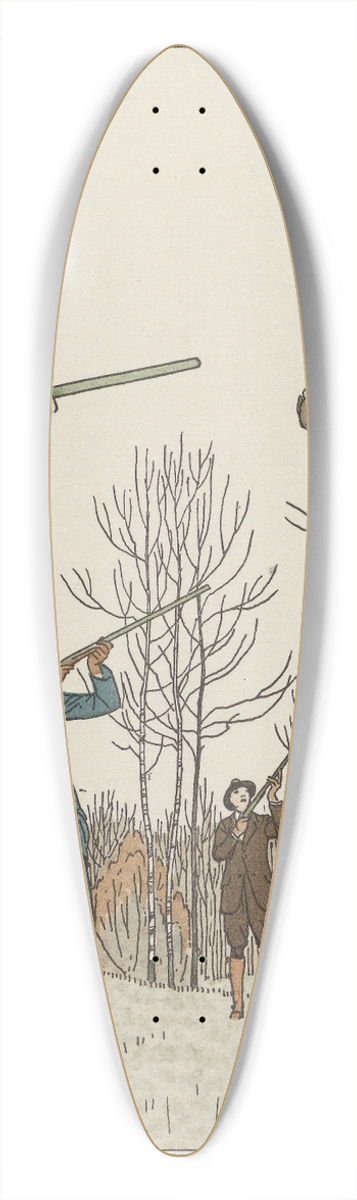 Bernard Boutet de Monvel - Battue dautomn 39.3 inch art pintail longboard deck