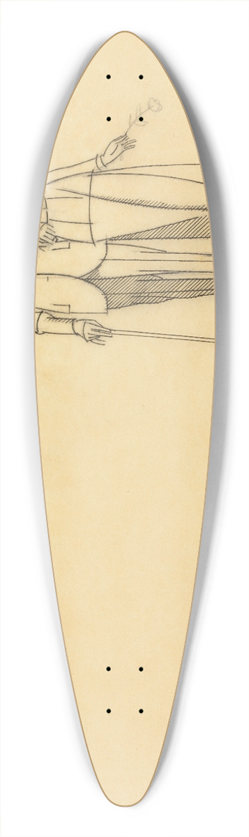 Bernard Boutet de Monvel - Bernard Boutet de Monvel et sa fiance, Delfina, en promenade 39.3 inch art pintail longboard deck
