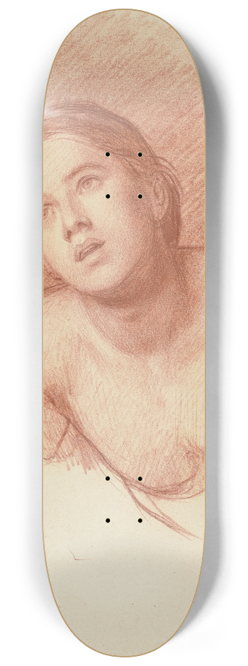 Bernhard von Neher the younger - Weiblicher Halbakt, aufwrts blickend 8.25 inch art skate deck