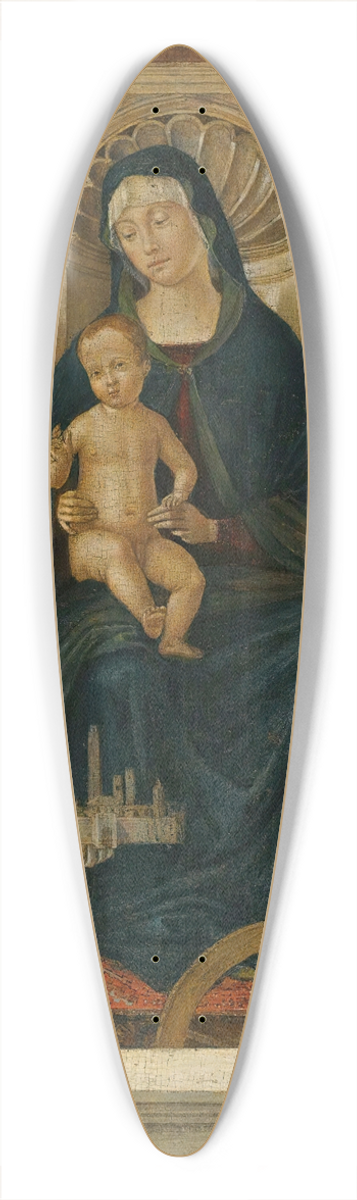 Bernardino di Bosio Zaganelli - The Madonna And Child Enthroned With Saints Petronius And Catherine Of Alexandria 39.3 inch art pintail longboard deck