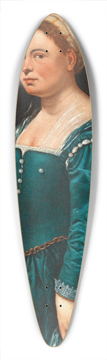 Bernardino Licinio - Portrait Of A Lady In A Green Dress 39.3 inch art pintail longboard deck