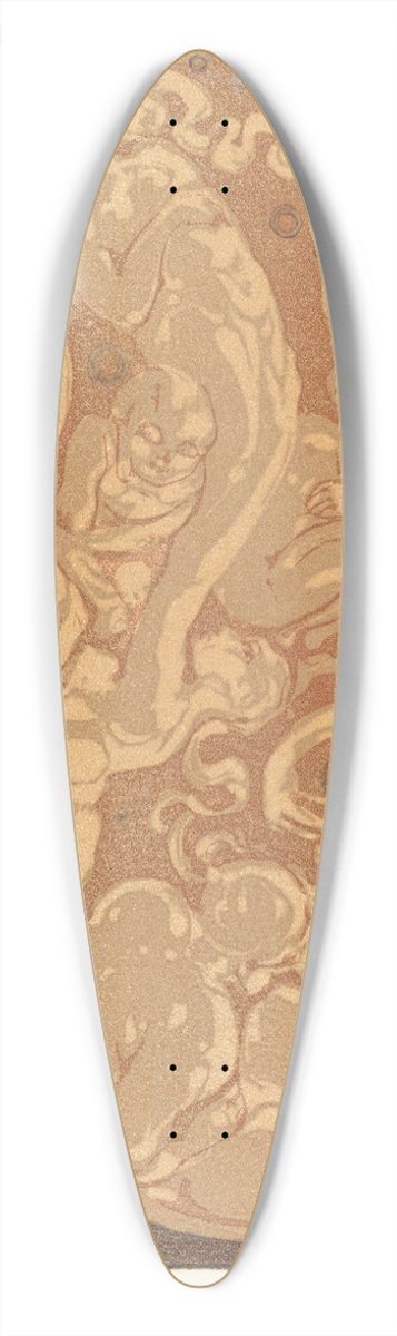 Bernard Willem Wierink - Droomachtig tafereel 39.3 inch art pintail longboard deck