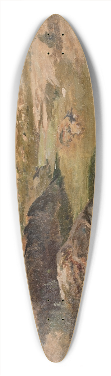 Berndt Lindholm - Undulating Country. Study 39.3 inch art pintail longboard deck