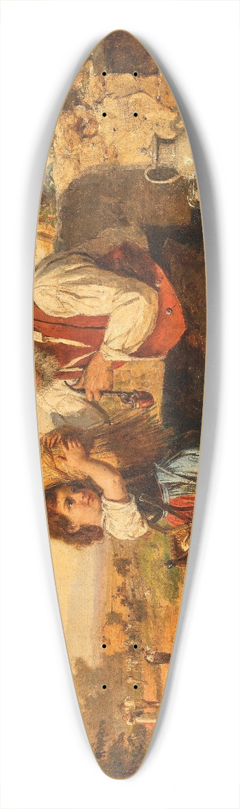 Bernhard Reinhold - Harvest in the Roman Campagna 39.3 inch art pintail longboard deck