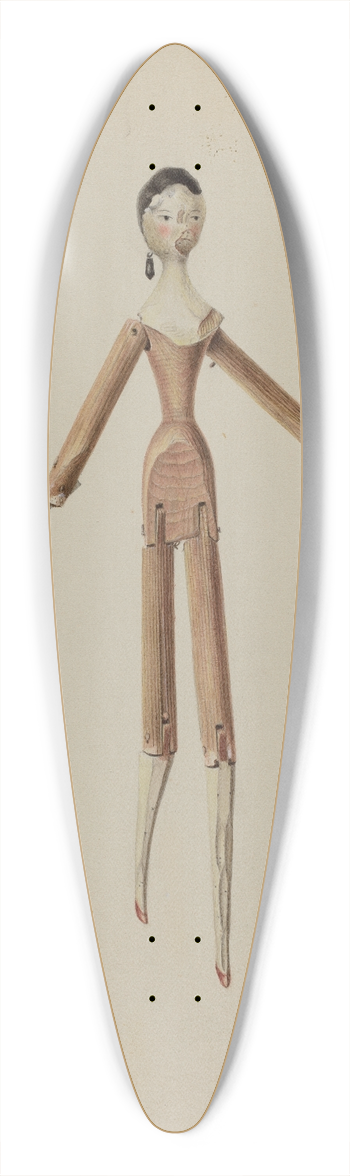 Bertha Semple - Wooden Doll 39.3 inch art pintail longboard deck