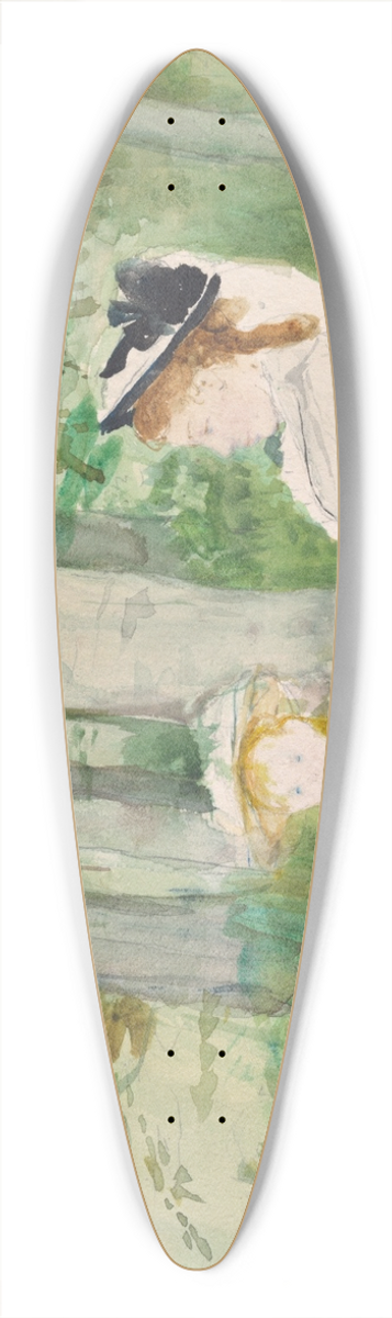 Berthe Morisot - At The Edge Of The Forest (Edma And Jeanne) 39.3 inch art pintail longboard deck