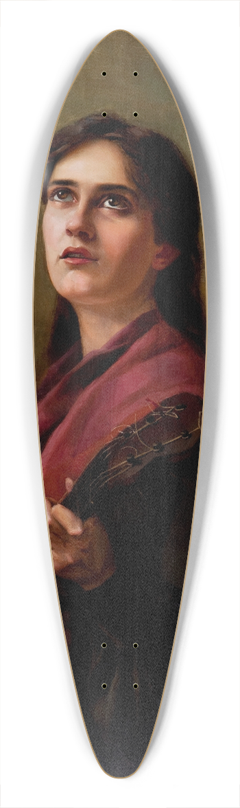 Berthe Worms - Sentimental Song 39.3 inch art pintail longboard deck