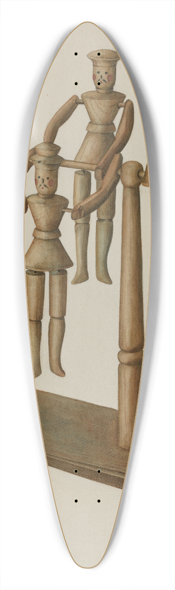 Betty Jean Davis - Handcarved Toy 39.3 inch art pintail longboard deck