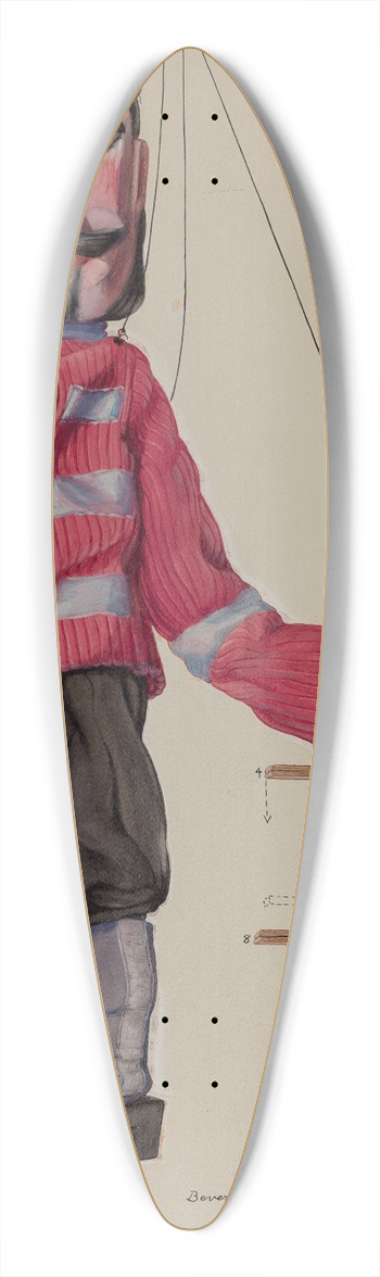 Beverly Chichester - Marionette 39.3 inch art pintail longboard deck