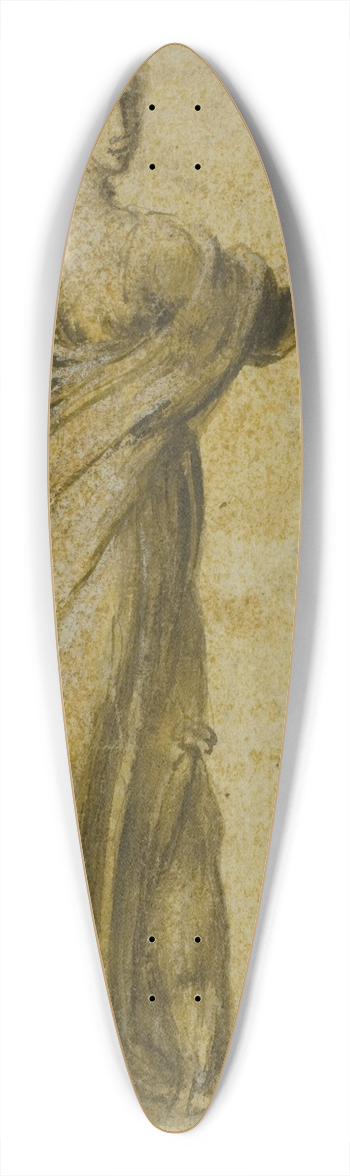 Biagio Pupini - Standing Woman with Laurel Wreath 39.3 inch art pintail longboard deck