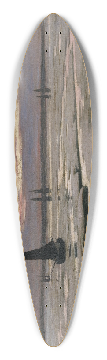 Birge Harrison - Winter Sunset 39.3 inch art pintail longboard deck