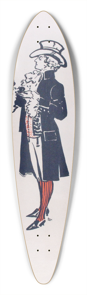 B. Kuppenheimer & Co - Period about 1810 39.3 inch art pintail longboard deck
