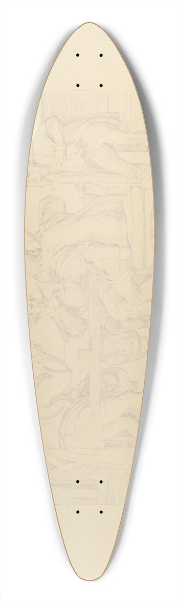Bonaventura Genelli - Aus dem Leben eines Wstlings; V. Der Wstling erhlt den Brautkranz seiner seiner Gemahlin zurck 39.3 inch art pintail longboard deck