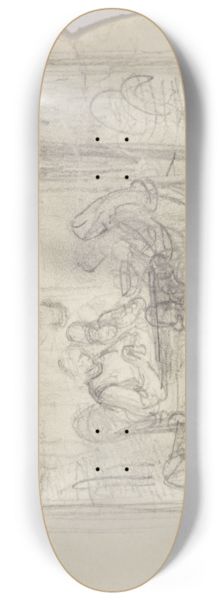 Adolph Tidemand - Figurer i bondeinterir; matbnn 8.25 inch art skate deck