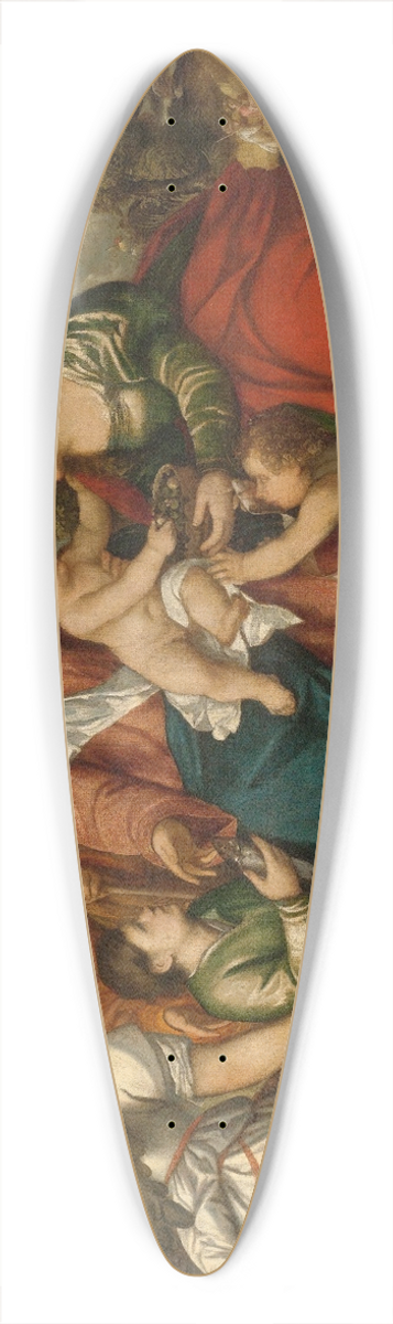 Bonifacio Veronese - The Holy Family With Saint Dorothy And The Infant John The Baptist, And Tobias With An Angel 39.3 inch art pintail longboard deck