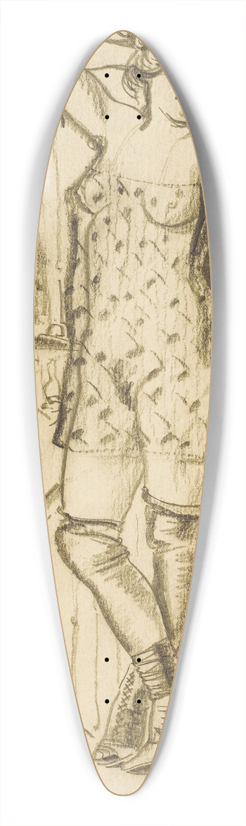 Boris Grigoriev - Prostitute in Doorway 39.3 inch art pintail longboard deck