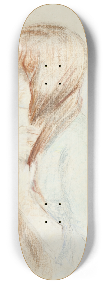 Berthe Morisot - Girl Plaiting her Hair (La Natte) 8.25 inch art skate deck