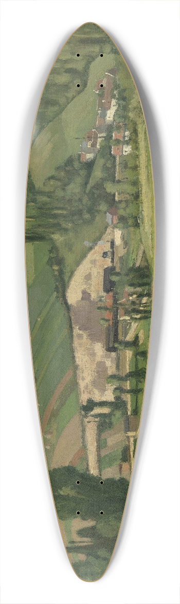 Camille Pissarro - Landscape at Les Ptis,Pontoise 39.3 inch art pintail longboard deck