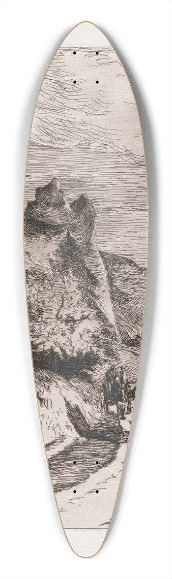 Camille Pissarro - La Roche-Guyon 39.3 inch art pintail longboard deck