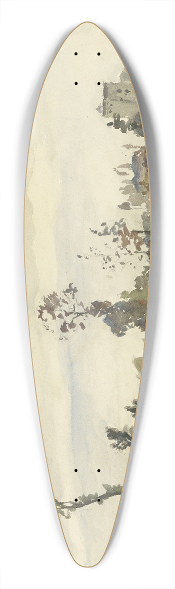 Camille Pissarro - Louveciennes, Route de Saint-Germain 39.3 inch art pintail longboard deck