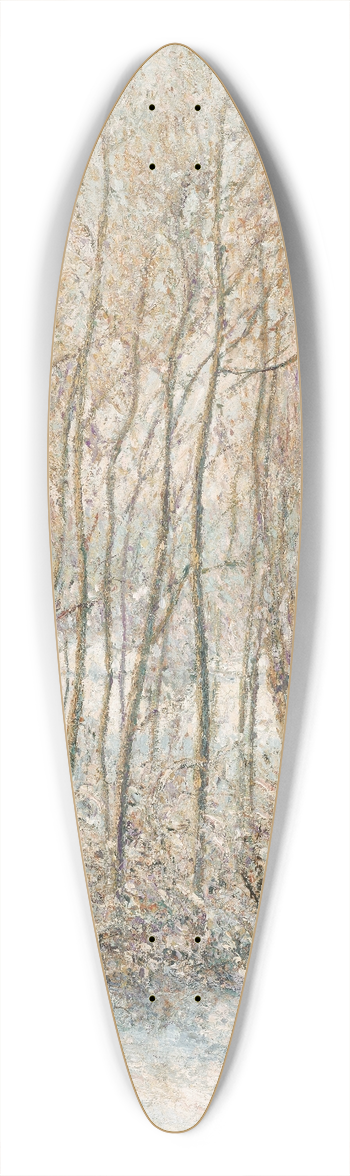 Camille Pissarro - Morning Sunlight on the Snow, Eragny-sur-Epte 39.3 inch art pintail longboard deck