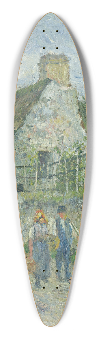 Camille Pissarro - Rue Des Roches Au Valhermeil, Auvers Sur Oise 39.3 inch art pintail longboard deck