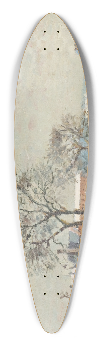 Camille Pissarro - Snowy Landscape at South Norwood 39.3 inch art pintail longboard deck
