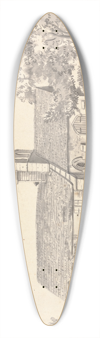 Capt. Francis Grose - Binsey Church, Oxford 39.3 inch art pintail longboard deck