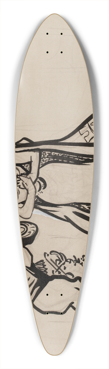 Caran d'Ache - Alphonse XIII apporte son coeur  la ville de Paris 39.3 inch art pintail longboard deck